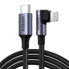 Кабель угловой UGREEN US305 USB Type-C - Lightning, 1м (чёрный)