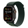 Apple Watch Ultra 2, 49mm Black Titanium Case with Olive Alpine Loop Medium (Чёрный титан/Тёмно-зеле