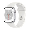 Apple Watch Series 8 GPS, 41mm Silver Aluminum Case with White Sport Band L (Серебристый/Белый)
