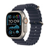Apple Watch Ultra 2, 49mm Natural Titanium Case with Navy Ocean Band Small (Титан/Тёмно-синий)