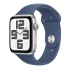 Apple Watch SE 2024 44mm Silver Aluminum Case with Denim Sport Band M/L (Серебристый/Синий)