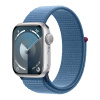 Apple Watch Series 9 GPS, 41mm Silver Aluminium Case with Winter Blue Sport Loop (Серебристый/Синий)
