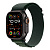 Apple Watch Ultra 2, 49mm Black Titanium Case with Olive Alpine Loop Medium (Чёрный титан/Тёмно-зеле